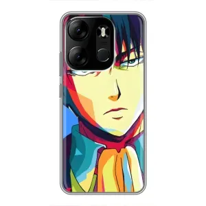 Чехлы Персонажи Аниме Наруто для Tecno Spark Go 2023 (BF7) (AlphaPrint) (Леви Аккерман)
