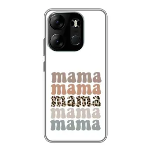 Чехлы для мамы на Tecno Spark Go 2023 (BF7) (Текстовый коллаж мама)