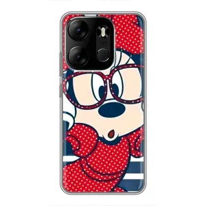 Эксклюзивный чехол для Tecno Spark Go 2023 (BF7) (AlphaPrint - Мультяшные) (Маус в очках)