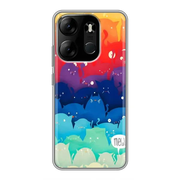 Чехол с принтом «Mew» для TECNO Spark Go 2023 (BF7)