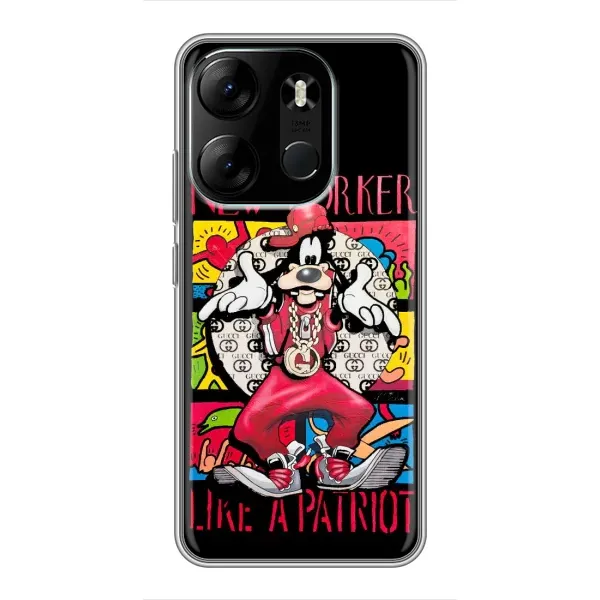 Чехол с принтом «Мультяшный Волк» для TECNO Spark Go 2023 (BF7)
