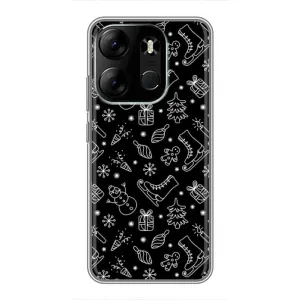 Новорічні, Святкові Чохли для Tecno Spark Go 2023 (BF7) - 2024 год (Новорічний фон)