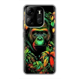 Чехол с Обезьянами Tecno Spark Go 2023 (BF7) - (AlphaPrint) (Обезьяна в тропиках)