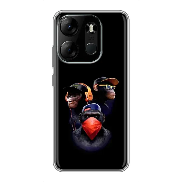 Чехол с принтом «Три обезьяны» для TECNO Spark Go 2023 (BF7)