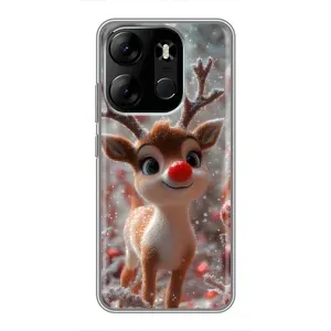 Яскравий чохол для Tecno Spark Go 2023 (BF7) з Зимові Оленята