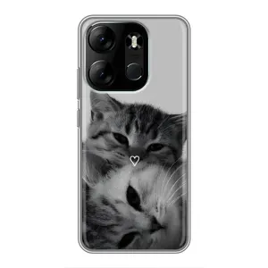 Чехол с рисунком кот на Tecno Spark Go 2023 (BF7) (Пара котов)