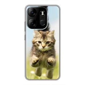 Чехлы с Котиками для Tecno Spark Go 2023 (BF7) (VPrint) (Прыжок кота)