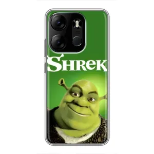 Чехол с мультфильмом Шрек на Tecno Spark Go 2023 (BF7) (Улыбающийся Шрек)