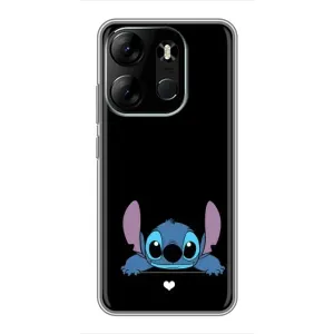 Чехол с принтом Стич на TECNO Spark Go 2023 (BF7) (Стич на черном)