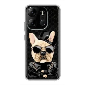 Чохли з крутими принтами для Tecno Spark Go 2023 (BF7) - (PREMIUMPrint) (Стильна собака)