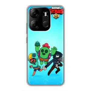 Чехлы Brawl Stars для Tecno Spark Go 2023 (BF7) (AlphaPrint) (Трио героев)