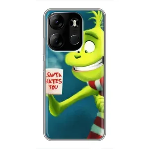 Рождественские Чехлы для Tecno Spark Go 2023 (BF7) (VPrint) (Зеленый Гринч)