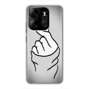 Чехол с принтом для Tecno Spark Go 2023 (BF7) (AlphaPrint - Знак сердечка) (Значок Love)