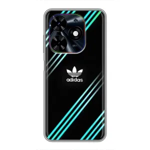 Чехлы Адидас для Tecno Spark Go 2024 (BG6) (AlphaPrint) (Адидас с полосами)