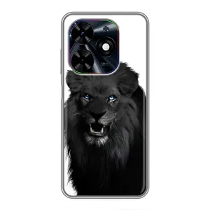 Чехлы с картинками животных Tecno Spark Go 2024 (BG6) (Черный ЛЕВ)