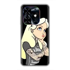 Чехол с печатью для Tecno Spark Go 2024 (BG6) - (Мода) (AlphaPrint) (Девочка в тату)