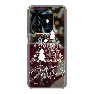 Рождественские Чехлы для Tecno Spark Go 2024 (BG6) (VPrint) (Елочка узорная)