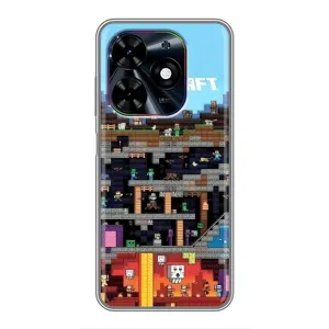 Чохол Майнкрафт на Tecno Spark Go 2024 (BG6) (AlphaPrint) Minecraft (фон Minecraft)