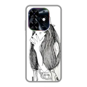 Чехол с печатью для Tecno Spark Go 2024 (BG6) - (Мода) (AlphaPrint) (Фото девочки)