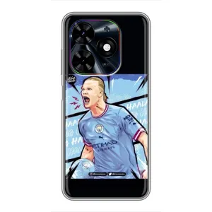 Чехлы с футболистом Ерлинг Холанд для Tecno Spark Go 2024 (BG6) (AlphaPrint) (гол Эрлинг Холланд)