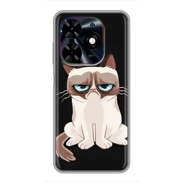 Чехол с принтом «Грустный кот» для TECNO Spark Go 2024 (BG6) Чехол с принтом «Грустный кот» для TECNO Spark Go 2024 (BG6)