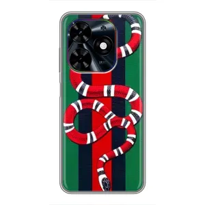 Чехлы ГУЧЧИ для ТЕхно Спарк ГО 2024 (AlphaPrint) (Gucci змия)