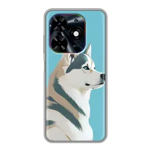 Чохол з Хаскі Tecno Spark Go 2024 (BG6) - (AlphaPrint) (Хаскі арт)