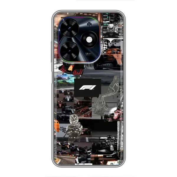 Чохол з принтом «Гоночний колаж Ф1» для TECNO Spark Go 2024 (BG6)