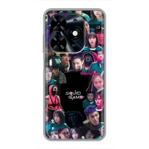 Чехол Гра в кальмара для Tecno Spark Go 2024 (BG6) (Коллаж Игра кальмара)