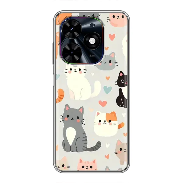Чехол с принтом «Коллаж котов» для TECNO Spark Go 2024 (BG6) Чехол с принтом «Коллаж котов» для TECNO Spark Go 2024 (BG6)
