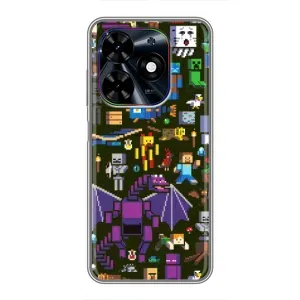 Чохол Майнкрафт на Tecno Spark Go 2024 (BG6) (AlphaPrint) Minecraft (Колаж Майнкрафт)