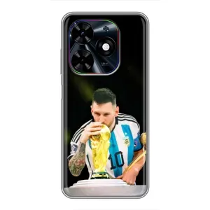 Чехлы для Tecno Spark Go 2024 (BG6) (Leo чемпион) (AlphaPrint) (Кубок Месси)