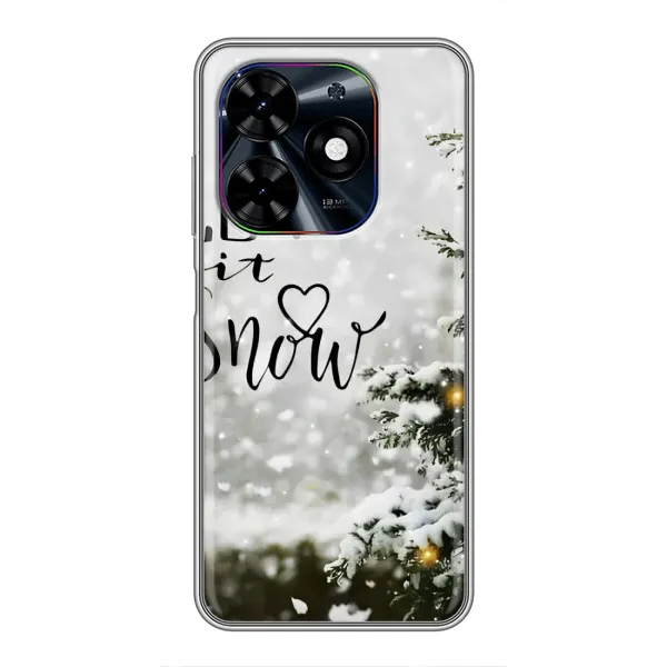 Чехол с принтом «Let it snow» для TECNO Spark Go 2024 (BG6) Чехол с принтом «Let it snow» для TECNO Spark Go 2024 (BG6)