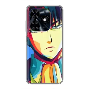 Чехлы Персонажи Аниме Наруто для Tecno Spark Go 2024 (BG6) (AlphaPrint) (Леви Аккерман)