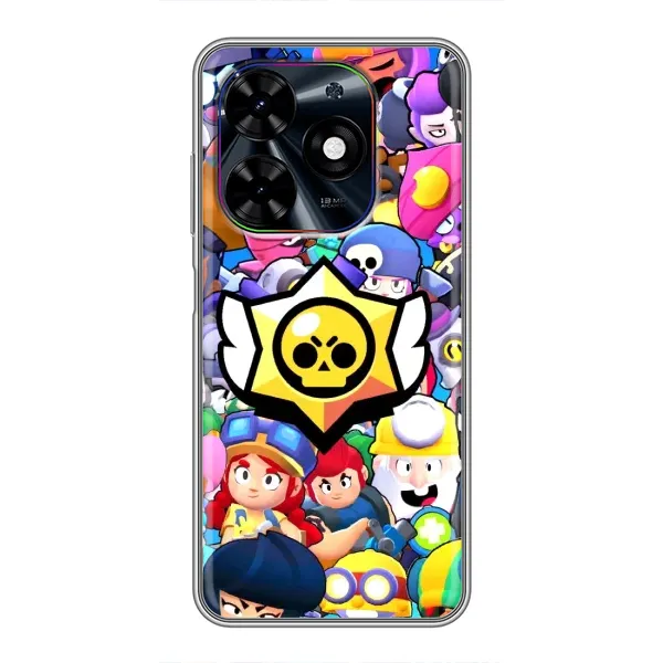 Чехол с принтом «Лого Brawl Stars» для TECNO Spark Go 2024 (BG6)