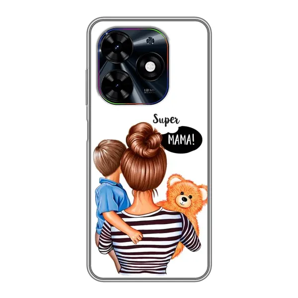 Чехол с принтом «Мама с сыном» для TECNO Spark Go 2024 (BG6)