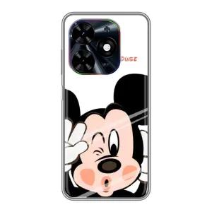 Эксклюзивный чехол для Tecno Spark Go 2024 (BG6) (AlphaPrint - Мультяшные) (Маус Микки)