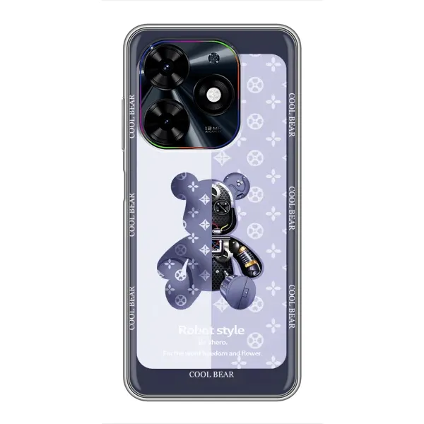 Чехол с принтом «Медвежонок LV» для TECNO Spark Go 2024 (BG6)