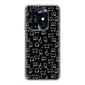 Чохол з принтом для Tecno Spark Go 2024 (BG6) (AlphaPrint) Модні коти (Маленькі котики)