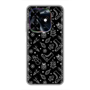 Новогодние, Праздничные Чехлы для Tecno Spark Go 2024 (BG6) - 2024 год (Новогодний фон)