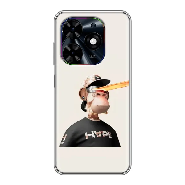 Чехол с принтом «обезьяна NFT в очках» для TECNO Spark Go 2024 (BG6)