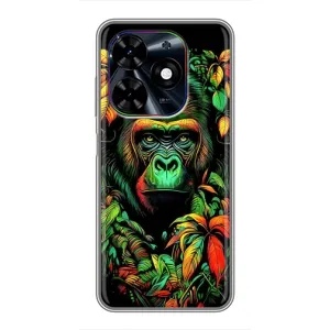 Чехол с Обезьянами Tecno Spark Go 2024 (BG6) - (AlphaPrint) (Обезьяна в тропиках)