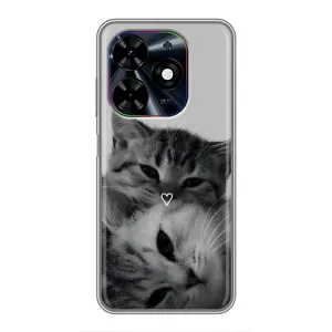 Чехол с рисунком кот на Tecno Spark Go 2024 (BG6) (Пара котов)