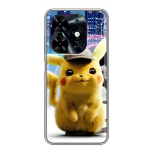 Чехол с Пикачу на Tecno Spark Go 2024 (BG6) (Пикачу в городе)