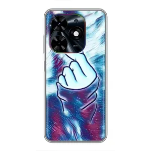Чохол з принтом для Tecno Spark Go 2024 (BG6) (AlphaPrint - Знак сердечка) (Радужне серце)