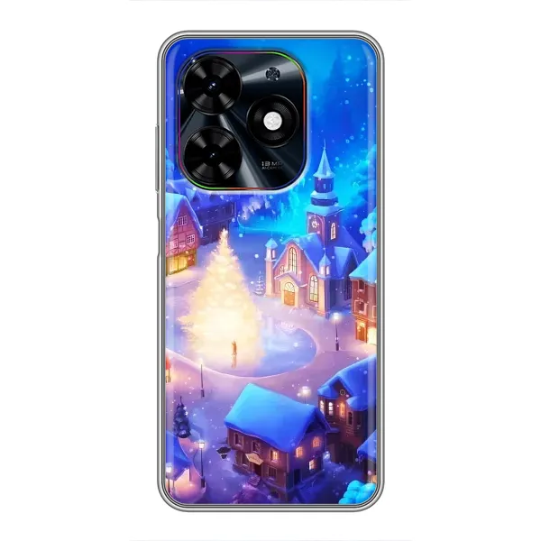 Чехол с принтом «Рождественский город» для TECNO Spark Go 2024 (BG6) Чехол с принтом «Рождественский город» для TECNO Spark Go 2024 (BG6)