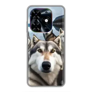 Чохол з Хаскі Tecno Spark Go 2024 (BG6) - (AlphaPrint) (Селфі Хаскі)