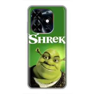 Чехол с мультфильмом Шрек на Tecno Spark Go 2024 (BG6) (Улыбающийся Шрек)