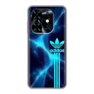 Чехлы Адидас для Tecno Spark Go 2024 (BG6) (AlphaPrint) (Синий Адидас)