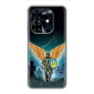 Чехлы с картинкой ЗСУ для Tecno Spark Go 2024 (BG6) (AlphaPrint) (Солдат ЗСУ)